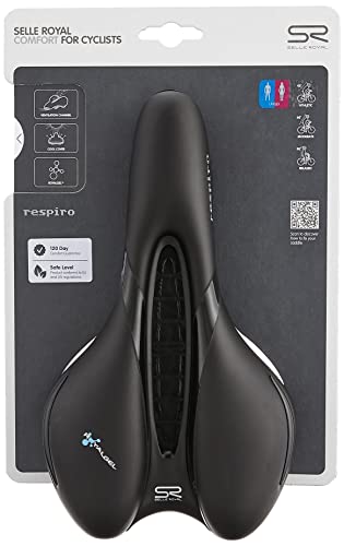 Selle Royal Group Respiro Soft Athletic Sillín, Unisex Adulto, Negro, S