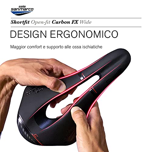 Selle San Marco - Sillín SHORTFIT Open-Fit Carbon FX Wide