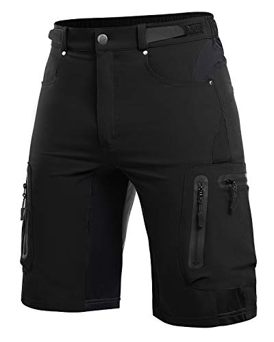 Señores ALLY deportes al aire libre, ocio Wasserabweisend Pantalones cortos, MTB-Kurzschlüsse, negro