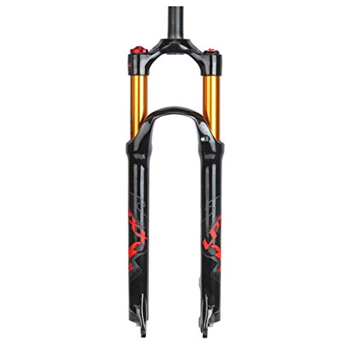 Sentarse ZZQ- Bicicleta Horquilla Delantera Aleación De Magnesio MTB Horquilla De Suspensión Estructura Fuerte Horquilla De Aire De Accesorios De Bicicleta 26/27.5/29 Pulgadas