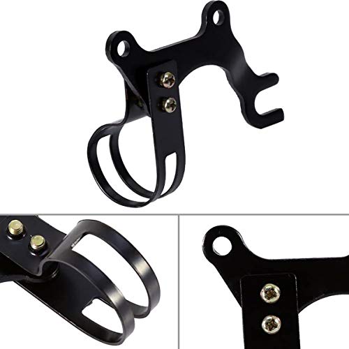 Senteen Soporte De Freno De Disco De Bicicleta, 4pcs Freno De Disco Delantero Universal Componentes Bicicleta Carretera Metal Soporte De Freno De Disco, Negro De 22 Mm para Bicicleta De Carretera MTB