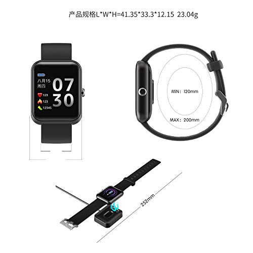 Septoui Smartwatch, 1.3' Pantalla Táctil Reloj Inteligente IP68 para Hombre Mujer Niños, Pulsera de Actividad Deportivo con Pulsómetro, Presión Arterial, Monitor de Sueño Podómetro para Android iOS