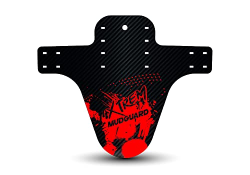 Seribas Guardabarros MTB-2 Unidades Incluye Bridas-Guardabarros Carbono-Guardabarros Bicicleta montaña-MTB Mudguard (Rojo)