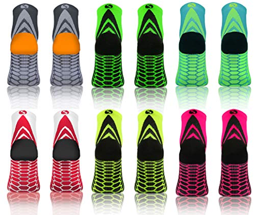 Sesto Senso Calcetines Deporte Colores Cortos Algodón Hombre Mujer 3-12 Pares Gris Verde Turquesa Blanco Amarillo Rosa 43-47 6 Pack Mix