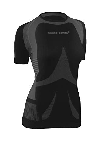 Sesto Senso Mujer Termico Ropa Interior Funcional Camiseta de Manga Corta Capa Base S Gris