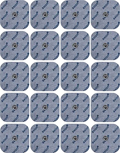 Set de 20 Electrodos axion de 5x5 cm TENS y EMS | Compatibles con su aparato VITALCONTROL y Beurer | Electrodos para TENS | Parches | Electrodos para EMS | Electrodos electroestimulador