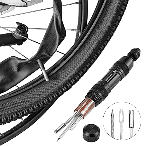 Set de reparación para Ruedas,Kit de Herramientas Tubeless, Kit de Herramientas de Reparación de Neumáticos Tubeless para Bicicleta Carretera montaña, para Neumáticos de Bicicleta de Carretera MTB