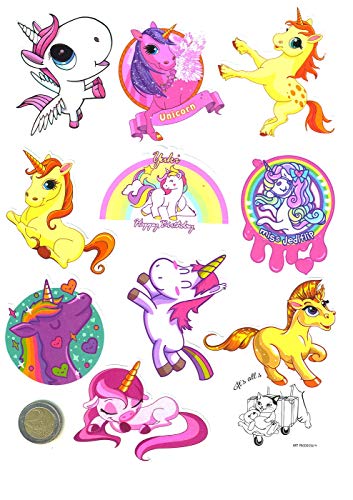 SetProducts  Top Pegatinas! Juego de 30 Pegatinas de Unicornio Unicorns Vinilos - No Vulgares - Fashion, Estilo, Bomba - Personalización Portátil, Equipaje, Motocicleta, Bicicleta, Moto.