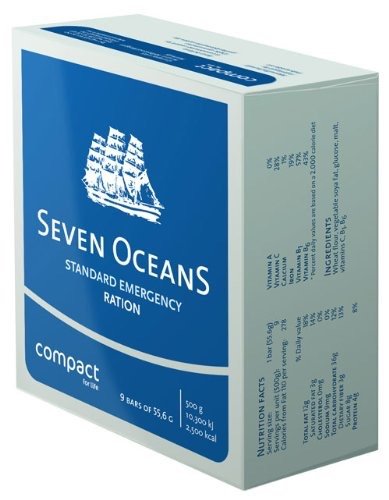 Seven Oceans 2 Meses de superviviencia Food Pack 24 x 500 g Long Life Biscuit rations