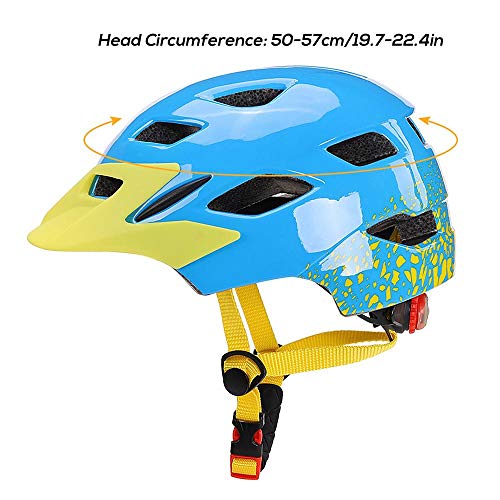 SFBBBO Casco Bicicleta 2020 nuevos Cascos de Bicicleta ultraligeros para niños, Casco Deportivo de Patinaje de Ciclismo Ligero para Bicicleta con Gorra de luz de Seguridad roja