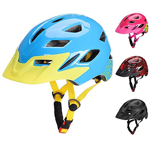 SFBBBO Casco Bicicleta 2020 nuevos Cascos de Bicicleta ultraligeros para niños, Casco Deportivo de Patinaje de Ciclismo Ligero para Bicicleta con Gorra de luz de Seguridad roja