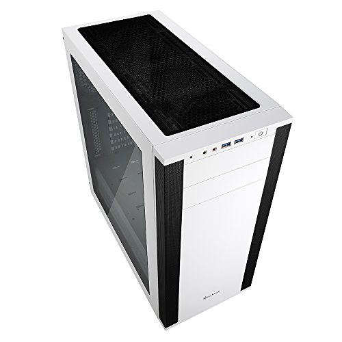 Sharkoon M25-W - Caja de Ordenador, PC Gaming, Semitorre ATX, Acrílico, Blanco