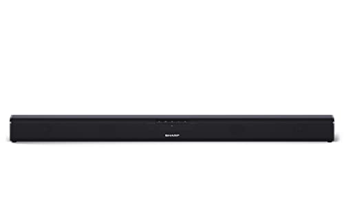 Sharp HT-SB110 - Barra de sonido cine en casa (Bluetooth, HDMI, ARC/CEC, Potencia máxima total de salida:90W, control remoto, 80 cm) color negro