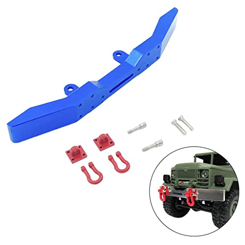 sharprepublic 1/16 RC Parachoques Delantero y Gancho de Remolque Gancho de cabrestante para modificación de Buggy Modelo WPL C14 Fy C24 - Azul