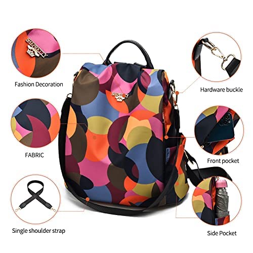 shepretty Mochila Oxford antirrobo Impermeable para Mujer, AL911 Colorear