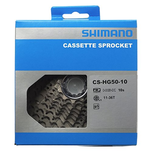 SHIMANO 10V.11/36 DEORE Cassette, Adultos Unisex, Multicolor, Talla Única + 5XH98120 - Juego Polea Guía/Tensión RD5700