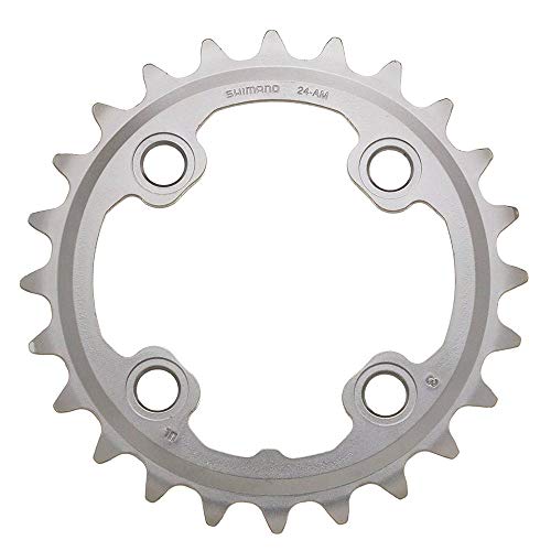 SHIMANO 24D M785 XT (38/24) 10V Plato, Multicolor, Talla Única