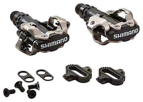 SHIMANO 3E4-4AC - Pedales SPD para Bicicleta, 380 g, Color Negro y Plateado