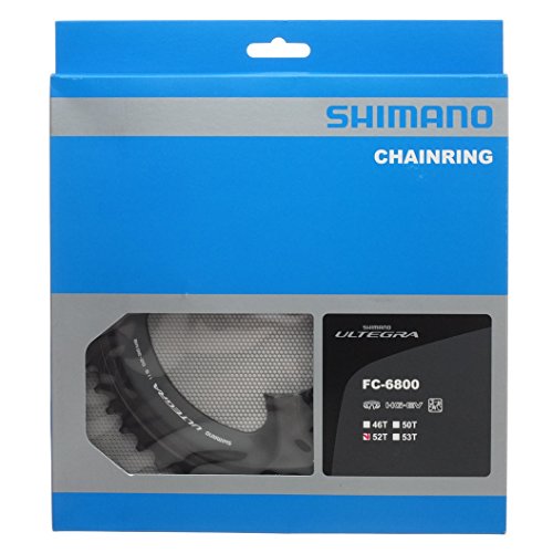 SHIMANO 52D 6800 Ultegra (52/36) Plato, Negro