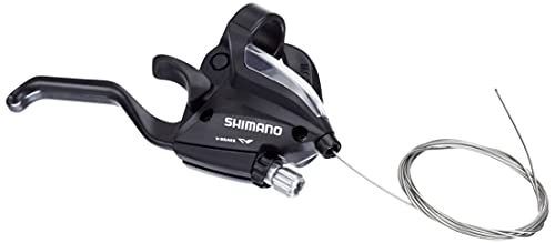 Shimano 5385 Rapid-Fire - Palanca de Mando para Freno (7 velocidades, con indicación de Marcha para Frenos V-Brake, Derecho), Color Negro