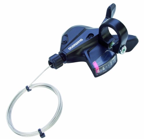 Shimano 5394 Rapid-Fire - Palanca de Mando para Freno (8 velocidades, con indicación de Marcha para Frenos V-Brake, Derecho), Color Negro