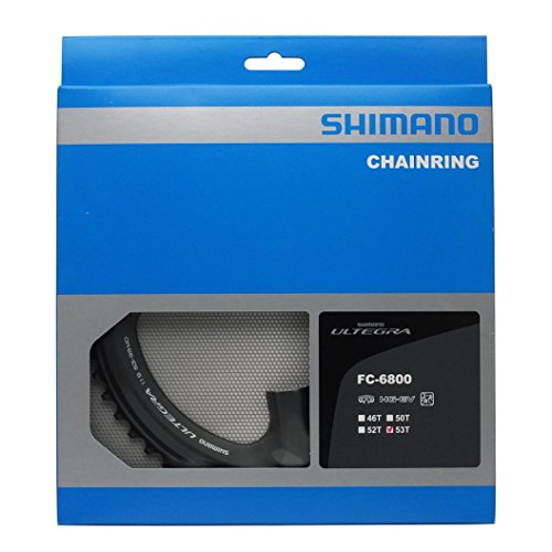 SHIMANO 53D 6800 Ultegra (53/39) Plato, Negro