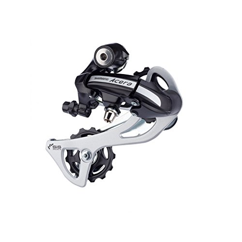 SHIMANO Acera RD-M360 SGS-Desviador Trasero (tamaño Grande), Color Plateado, Unisex, Negro/Negro, L