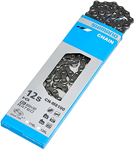 SHIMANO Cadena XT M8100 12V 116, Adultos Unisex, Multicolor (Multicolor), Talla Única