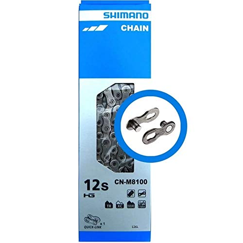 SHIMANO Cadena XT M8100 12V 126 Ciclismo, Adultos Unisex, Beige(Natural)