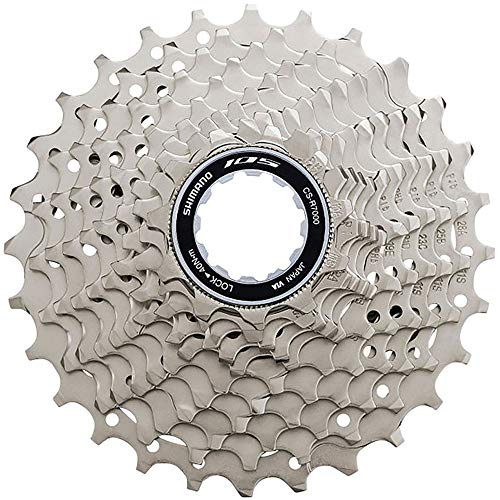 SHIMANO Cassette 105 R7000 11V, 11/32 CSR700011132, Unisex Adulto, Plata, 11-32 Dientes