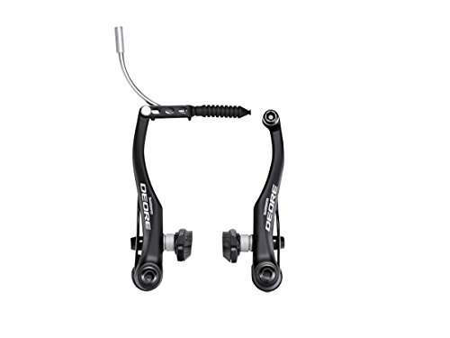 Shimano Deore BR-T610 V-Brake Juego de frenos traseros, negro, 140 mm