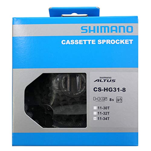 SHIMANO Hg31 Piñón Casette, Unisex Adulto, Negro, 11-34 Dientes