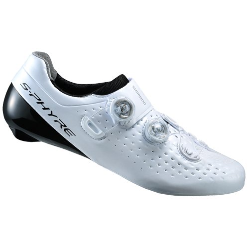 SHIMANO S-Phyre SH-RC9 - Zapatos de Ciclismo (Talla 44), Color Blanco