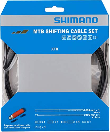 SHIMANO Shimanoy01v981124550170388980 Kit de Cable de Cambio Polymer MTB BLK, Unisex Adulto, Negro, Talla única