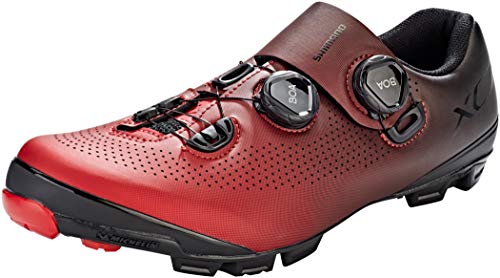 SHIMANO Zapatillas MTB XC701SR, Unisex Adulto, Rojo, 41.5 EU