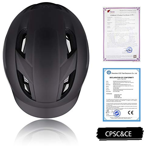 Shinmax Casco Bicicleta,Certificación CE,con luz Trasera LED y Diseño de Cinturón de Seguridad Reflectante,Montar Ski & Snowboard Casco Unisex Cascos Bici Adultos,Cascos Bicicleta Carretera 57-62CM