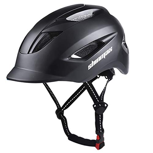 Shinmax Casco Bicicleta,Certificación CE,con luz Trasera LED y Diseño de Cinturón de Seguridad Reflectante,Montar Ski & Snowboard Casco Unisex Cascos Bici Adultos,Cascos Bicicleta Carretera 57-62CM