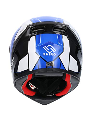 Shiro CASCO INTEGRAL MODELO SH 870 POLE HOMOLOGADO CASCO PARA ADULTO COLOR AZUL M