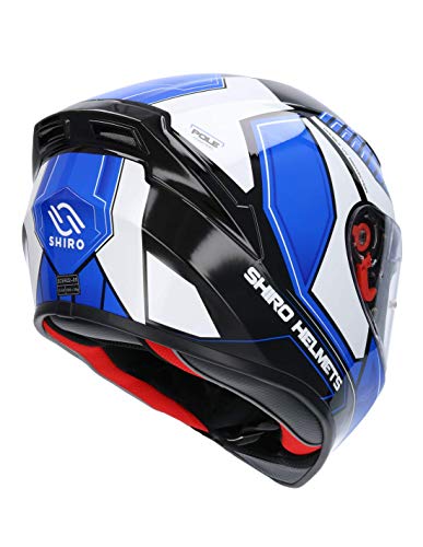 Shiro CASCO INTEGRAL MODELO SH 870 POLE HOMOLOGADO CASCO PARA ADULTO COLOR AZUL M