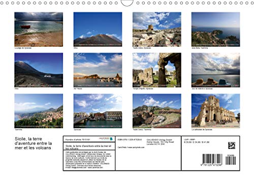 Sicile, la terre d'aventure entre la mer et les volcans (calendrier mural 2020 din a3 horizontal) - (Calvendo Places): Découvrez la Sicile, la terre ... les volcans (Calendrier mensuel, 14 Pages )