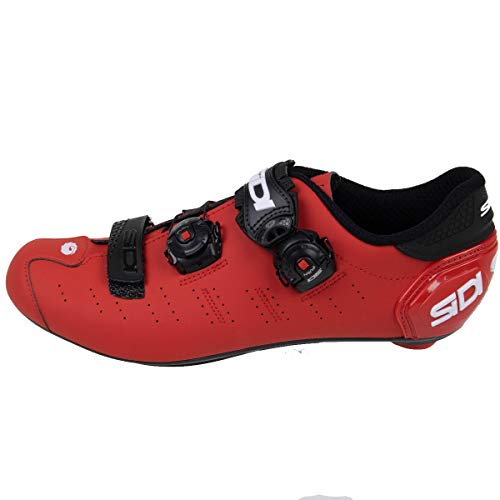 Sidi Ergo 5 Matt - Zapatillas de Ciclismo para Hombre, Color Rojo Mate, Negro, 43