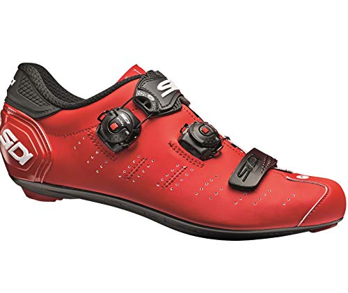 Sidi Ergo 5 Matt - Zapatillas de Ciclismo para Hombre, Color Rojo Mate, Negro, 43