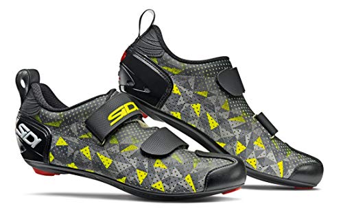 SIDI Scarpe T-5 Air Escape de Ciclismo, Hombre, Gris Amarillo y Negro, 39 EU