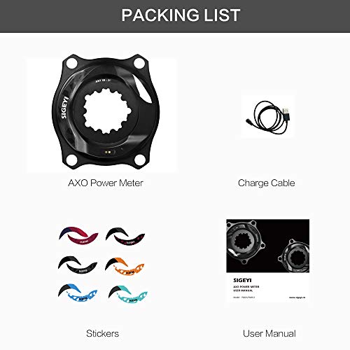 SIGEYI bicicleta araña medidor de potencia AXO Road Bike Power Meter 110BCD para SRAM GXP Red Force Rival Power Meter Road Bike Manivela Soporte Shimano Chainwheel (SRAM 110BCD 4 agujeros)