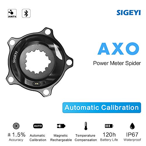 SIGEYI Bicicletas Spider Power Meter AXO Road Bike Power Meter 110BCD para SRAM GXP Red Force Rival Power Meter Road Bike Crank (SRAM 110BCD 5 agujeros)