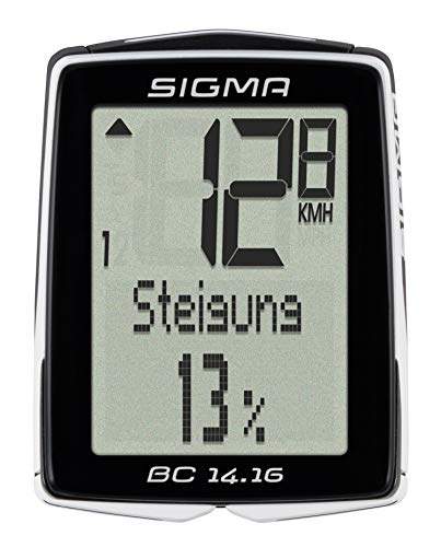 Sigma 01416 Ciclocomputador, Unisex Adulto, Negro, Talla Única