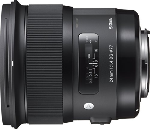 Sigma 24 mm/F 1.4 DG HSM Art - Objetivo para Nikon, Color Negro