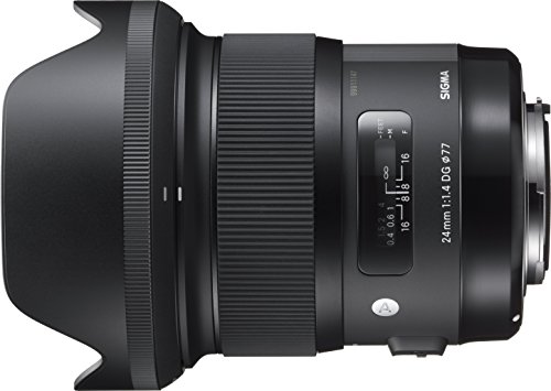 Sigma 24 mm/F 1.4 DG HSM Art - Objetivo para Nikon, Color Negro
