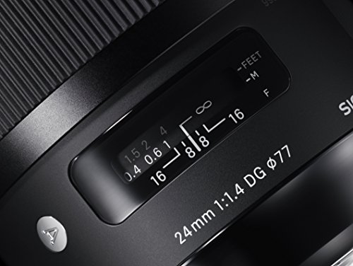 Sigma 24 mm/F 1.4 DG HSM Art - Objetivo para Nikon, Color Negro