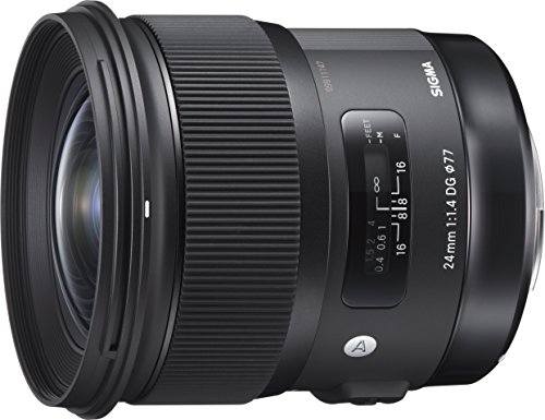 Sigma 24 mm/F 1.4 DG HSM Art - Objetivo para Nikon, Color Negro